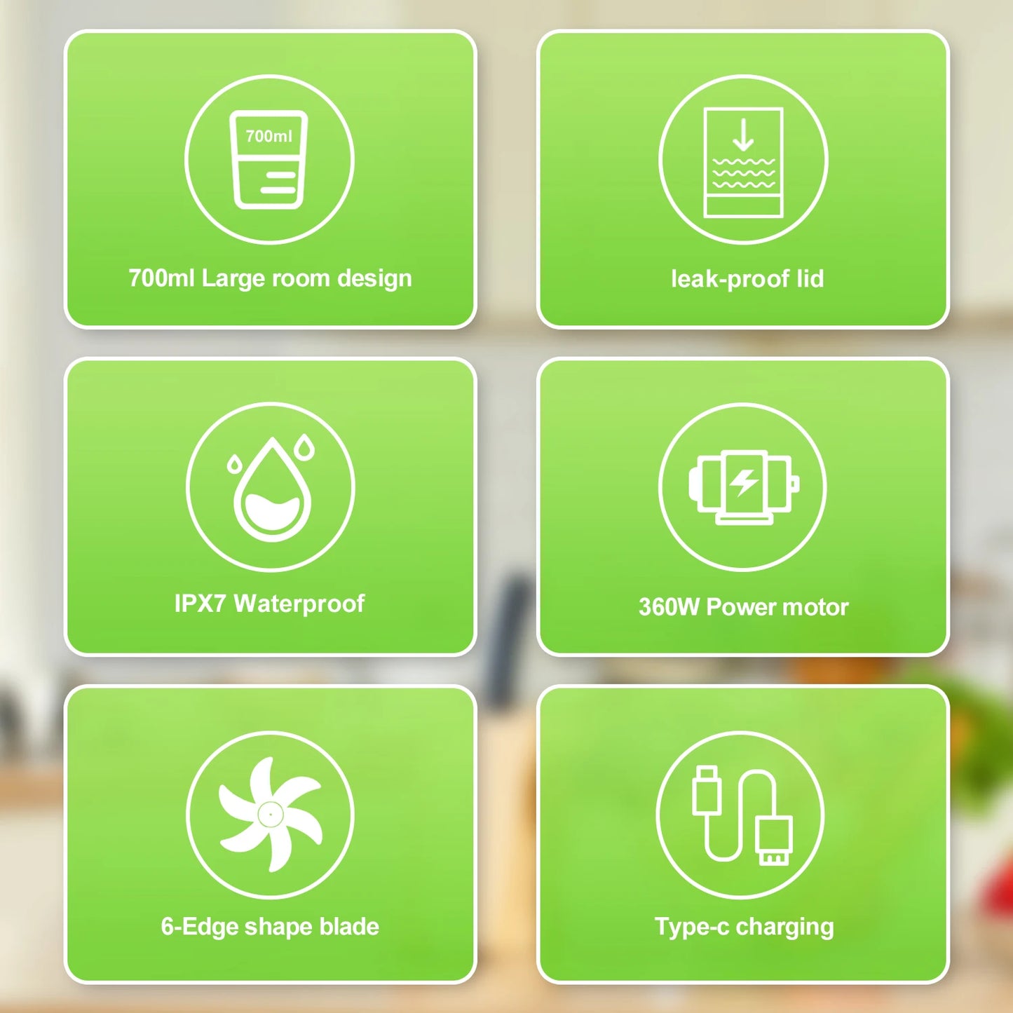 Electric Portable Juicer Fresh Fruit Mixer 700ML