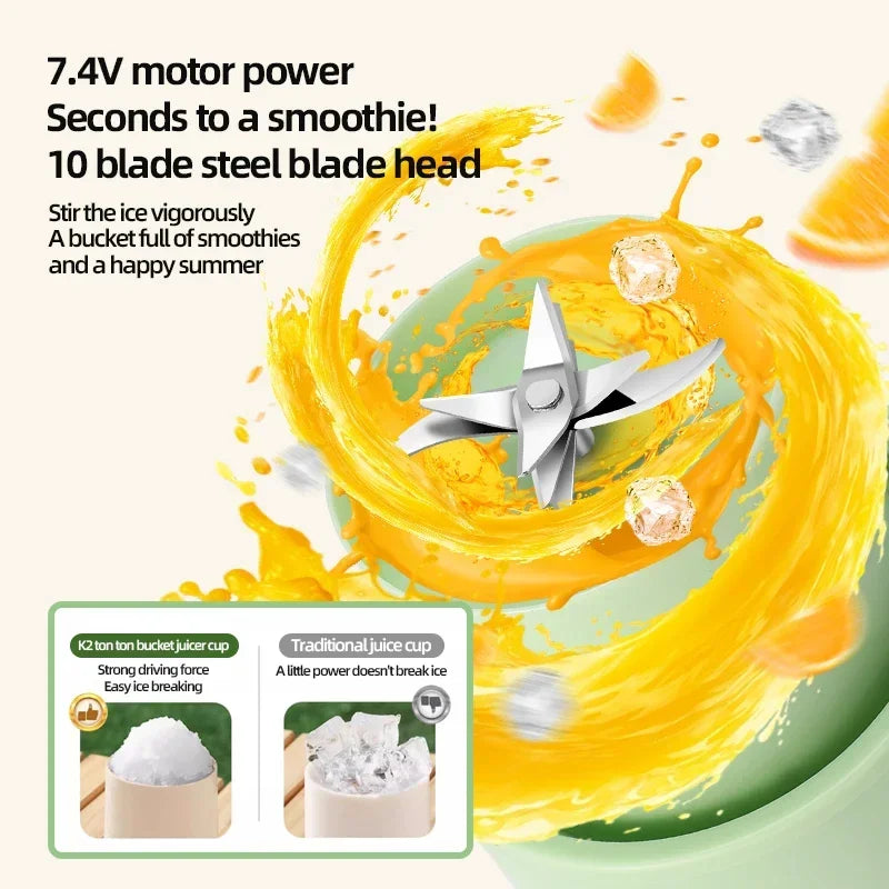 Wireless Portable Juicing Bucket Electric 800ml